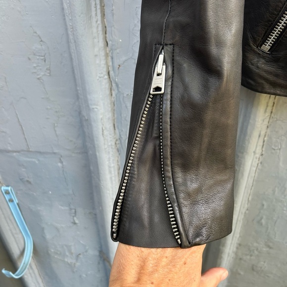 All Saints Dalby Biker Jacket, size 2 - Picture 9 of 10